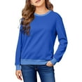 thumbnail image 1 of Byoo Little Girls Solid Sweatshirt Full Sleeve Crew Neck Pullover Shirts Casual Soft Outerwear Kid Clothing, 1 of 4