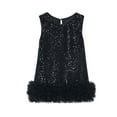 thumbnail image 1 of Byoo Mardi Gras Girl Dress Sequin Sleeveless Solid Color O-Neck Gown Clothes Relaxed Dresses for Kids, 1 of 3