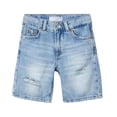thumbnail image 1 of Byoo Boys Casual Denim Shorts Wash Solid Distressed Rolled Shorts for Everyday Use,Sky Blue, 1 of 3
