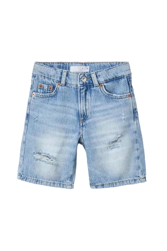 Boys' Distressed Denim Shorts Rolled Soft Casual Summer Streetwear Jeans Pants