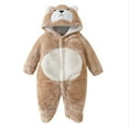 thumbnail image 1 of Byoo Newborn Boys Outfit Set Cartoon Animal Graphic Hooded Long Sleeve Romper Comfortable Clothing Set Soft Jumpsuit Sleeping, 1 of 8
