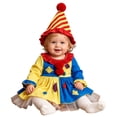 thumbnail image 1 of Byoo Newborn Girls' Pom Pom Clown Character Dress Long Sleeve Halloween Role Play Romper, Yellow, 1 of 4