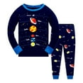 thumbnail image 1 of Byoo Planet Painted Toddler Boys Outfit Long Sleeved Pullover Top Pants Sleepwear Casual Homewear for Children, 1 of 2