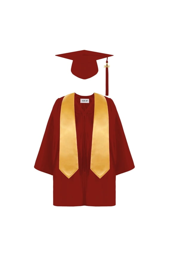 Preschool Kindergarten Graduation Gown Cap Set with Tassel Graduation Zipper Jacket Set Comfy Outfit Set
