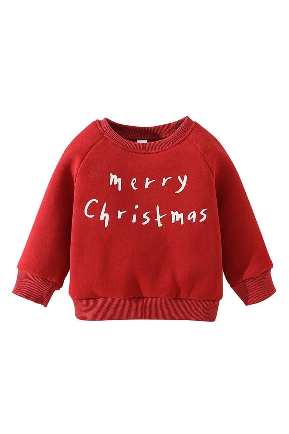 Printed Sweatshirt for Big Boy Letter Graphic Sweatshirt Classic for Kids Pullover Top,Watermelon Red