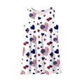 thumbnail image 1 of Byoo Sleeveless Dress for Toddler Girl Independent Day Star Stripes Prints Party Dress 4th of July Lightweight Soft Beach Dresses ，3-4 T, 1 of 3