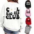 thumbnail image 1 of Byoo Slogan Floral Print Sweatshirt for Girls Crewneck Long Sleeve Sweatshirts Daily Sweatshirt,White, 1 of 6