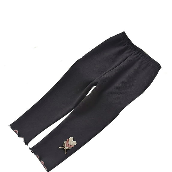 Byoo Solid Base Layer Pants for Toddler Girls Winter Lined High Rise Elastic Waist Leggings Cozy Soft Pants