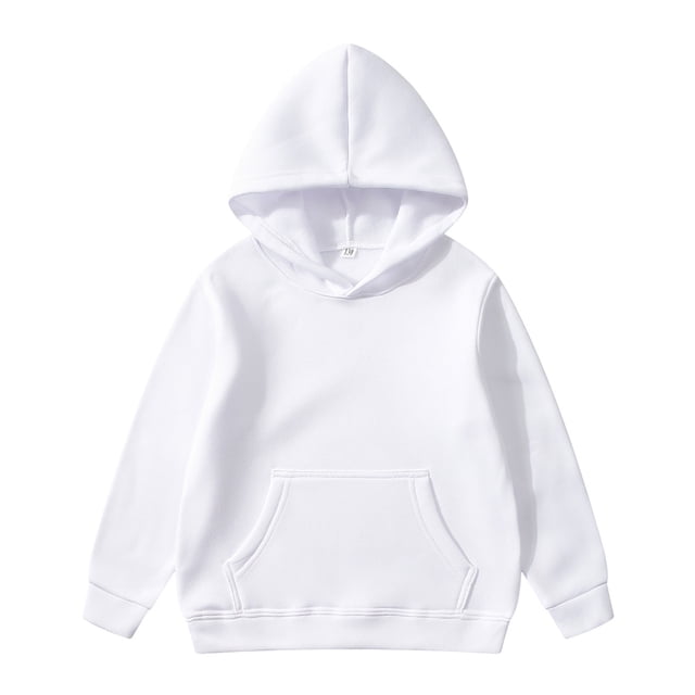 Byoo Solid Hoodie Sweatshirts for Little Boys Pocket Daily Hooded Sweatshirt Active Pullover Top for Child,6-8T