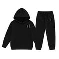 thumbnail image 1 of Byoo Solid Toddler Boy Hoodie Tracksuit Valentine's Day Pocket Hoody Sweatshirt Jogger Pants Sweatsuit Daily Soft Clothing Set, 1 of 5