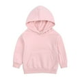 thumbnail image 1 of Byoo Solid Toddler Girl Hoodie Soft Long Sleeve Hooded Basic Sweatshirt with Pockets Unisex Soft Kids Shirt, 1 of 3