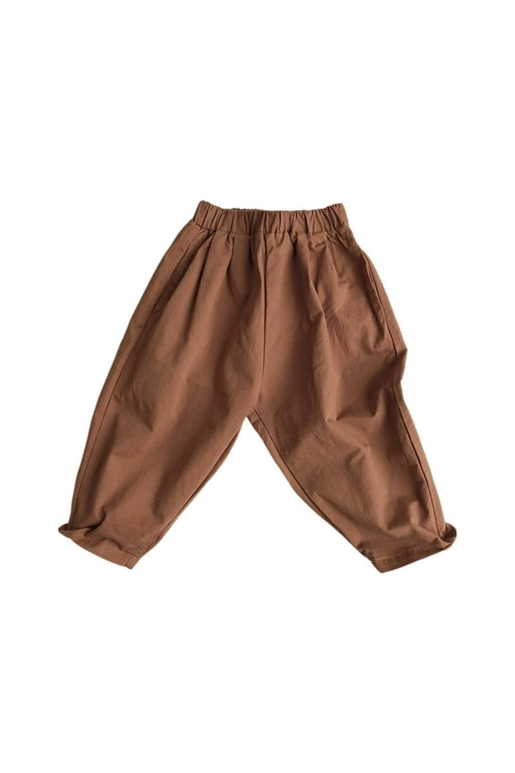 Sporty Pants for Toddler Boys Solid Color Lightweight Wide Leg Straight Fit Baggy Husky Trousers Active Comfy Jogger Pants