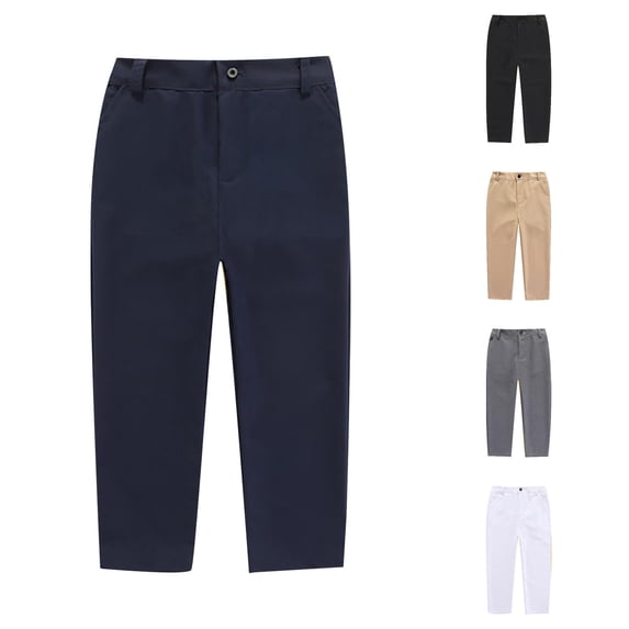 Byoo Straight Leg Sweatpants forBig Boy Solid Casual Pants Outdoor Trousers,Navy
