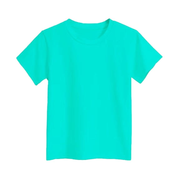 Byoo Summer Classic Tee Shirt for Little Girls Crew Neck Solid ColorCasual Short Sleeve Tops Tshirt