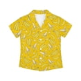 thumbnail image 1 of Byoo Summer Light Button Down Shirt for Toddler Boys Banana Fruit All Over Print Beach Casual Button-Up Shirt, 1 of 4