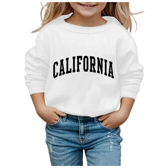 Byoo Sweatshirt for Girls Boys California Printed Long Sleeve Pullover Casual Sweatshirts