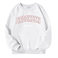 thumbnail image 1 of Byoo Sweatshirt for Girls Letter Print Long Sleeve Pullover Top Drop Shoulder Sweatshirt, 1 of 8
