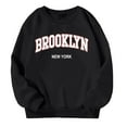 thumbnail image 1 of Byoo Sweatshirt for Girls Letter Print Long Sleeve Pullover Top Drop Shoulder Sweatshirt, 1 of 8