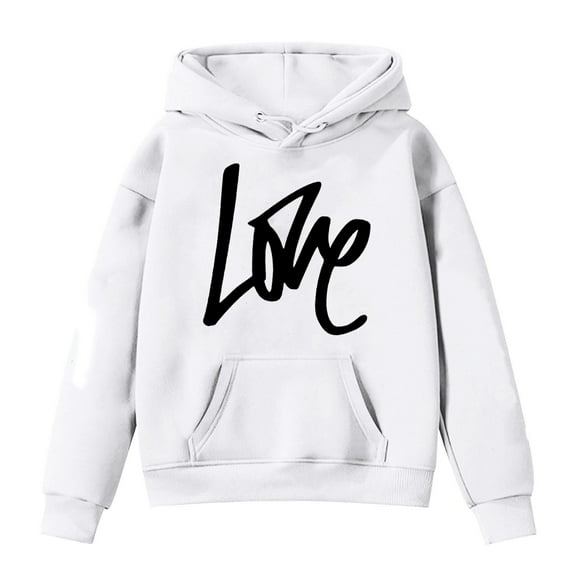 Byoo Sweatshirt for Toddler Girl Oversize Valentine Day Letter Graphic ...