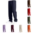 thumbnail image 1 of Byoo Teen Boy's Elastic Waist Linen Jogger Pants Solid Tapered Fit Outdoor Casual Pants,Navy, 1 of 5