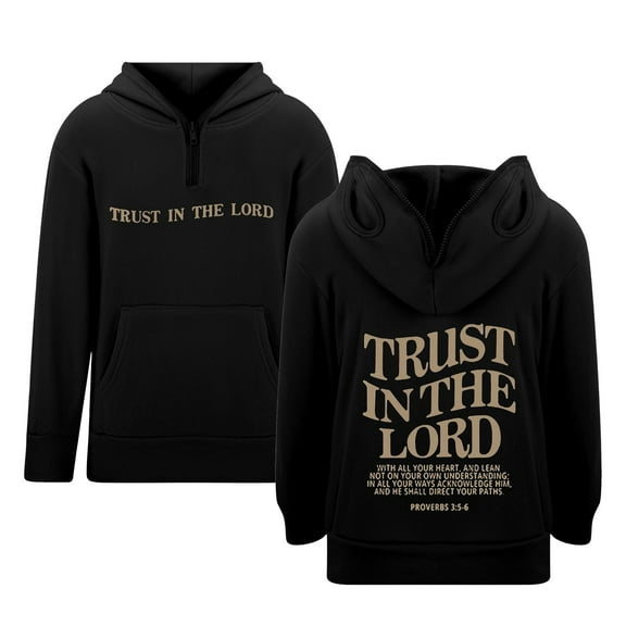 Byoo Teen Boys Hoodies 1/4 Zip Letter Graphic Hooded Pullover Pockets Sweatshirts Casual Sport Top for Child