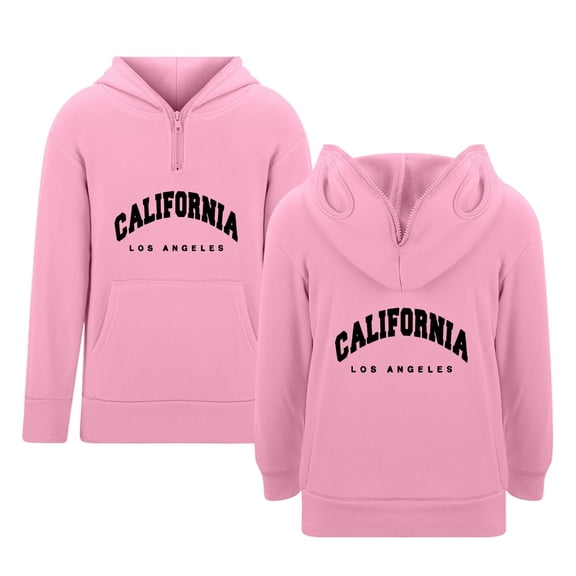 Byoo Teen Boys Hoodies Letter Print 1/4 Zip Hooded Casual Sweatshirts with Pockets Active Pullover Top for Kid