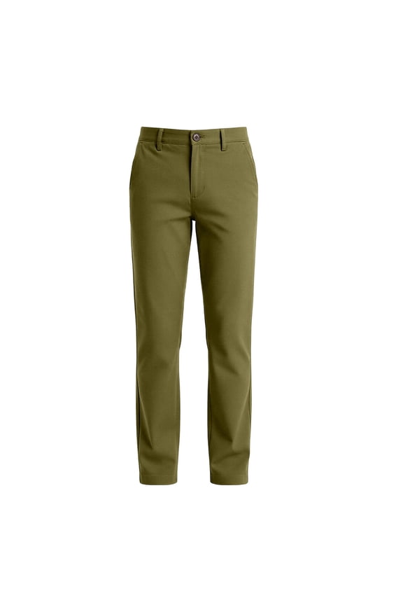 Boys Resistant Chino Pants Button Waist Formal School Dress Trousers