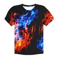 thumbnail image 1 of Byoo Boys T-Shirt Fire Print Short Sleeve T Shirt Soft Casual Sports Tee Shirt, 1 of 2