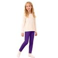 thumbnail image 1 of Byoo Girl's Solid Leggings Lightweight Elastic Waist High Rise Tights Trousers Kids Soft Daily Pull-On Tights Pants, 1 of 6