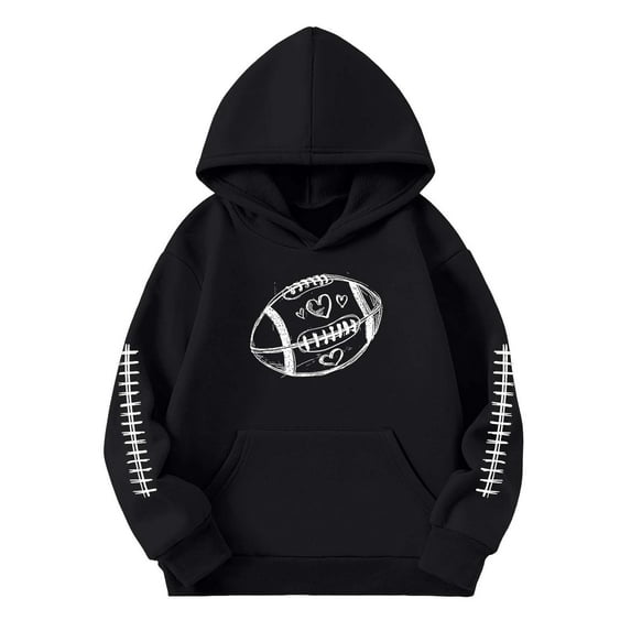 Byoo Teen Girls Graphic Sports Hoodie Football Print Active Pullover Hooded Sweatshirt