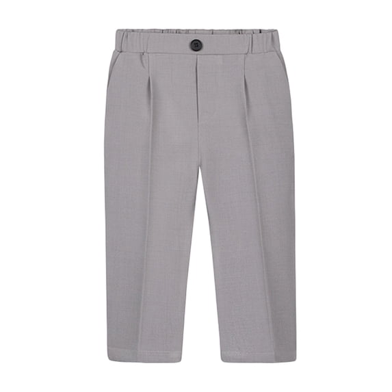 Byoo Teen Girls formal Dress Pants Solid Straight Fit Classic Trousers School Comfortable Casual Pants,Grey