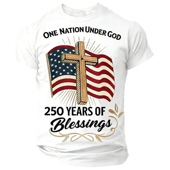 Byoo Toddler Boy Flag 250 Years Graphic Tee Short Sleeve Crew Neck Casual Top Patriotic Soft Breathable T Shirts for Kids