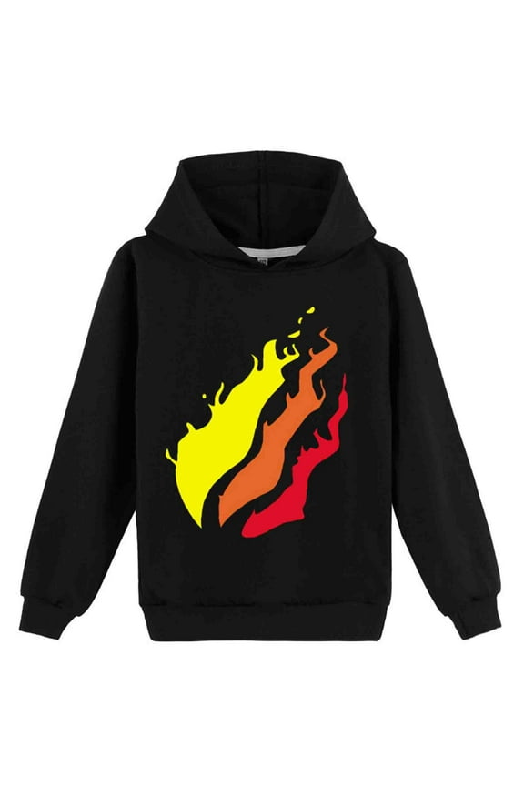Toddler Boy Hoodie Fire Printed Hooded Long Sleeve Sweatshirt Kids Soft Casual Daily Clothes for Kids