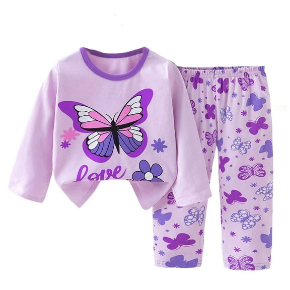 Byoo Toddler Boy Sleepwear Set Animal Painted Long Sleeve Soft Pullover Top Pants Loungewear Outfit Kids Cute Comfortable Outfit