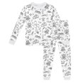 thumbnail image 1 of Byoo Toddler Boy Sleepwear Set Mardi Gras DIY Hand Painted Crew Neck Long Sleeve Top Trousers Clothing Set Soft Outfit for Kids, 1 of 5