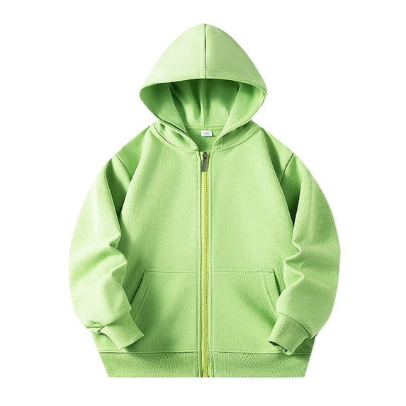Byoo Toddler Boy Solid Sweatshirt Kangaroo Pocket Zip Up Hoody Sweatshirts Jacket Child Classic Basic Clothes,2-3T