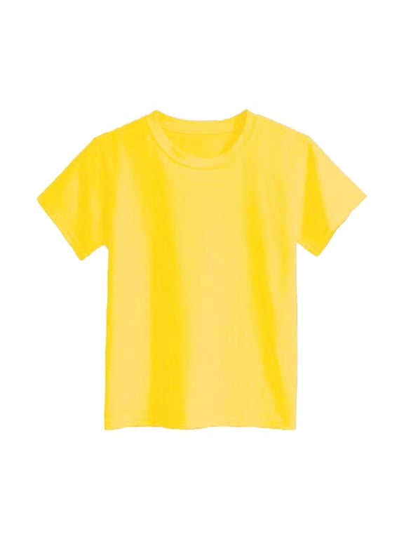 Toddler Boy's Basic Solid Tee Short Sleeve Crewneck Casual Soft T-Shirt Breathable Kids Pullover Top