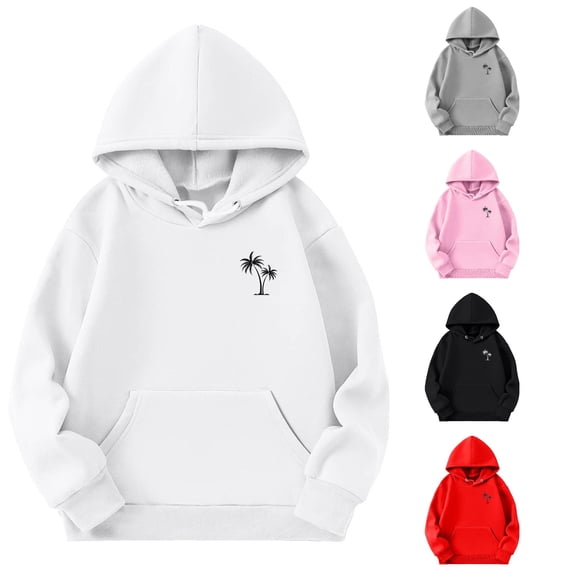 Byoo Toddler Boy's Minimal Hoodie Hooded Sweatshirt Printed Long Sleeve Daily Sweatshirt Spring Casual Hoody Sweatshirt,White