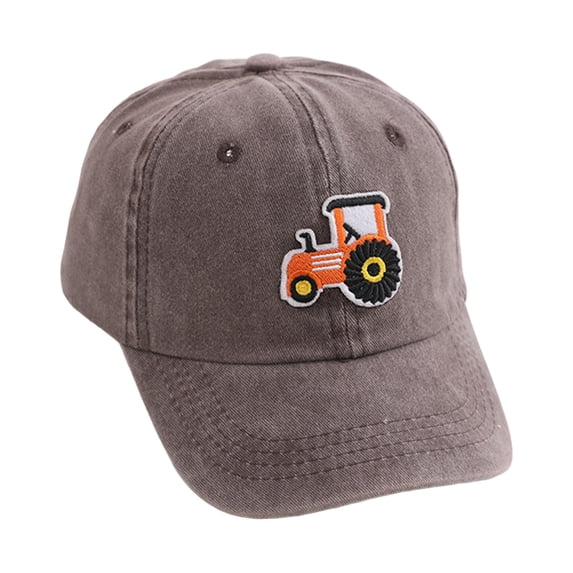 Byoo Toddler Boy's Vintage Washed Baseball Hat Cute Tractor Patch Farm Daily Casual Caps