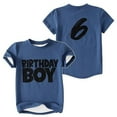 thumbnail image 1 of Byoo Toddler Boys 6Th Birthday T-Shirt Letter Print Short Sleeve Crew Neck T Shirt Tee Top, 1 of 4