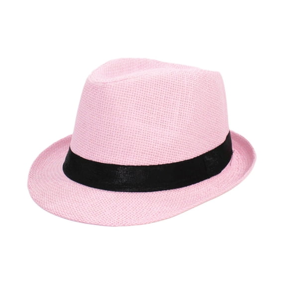 Byoo Toddler Boys Band Accent Fedora Hat Breathable Woven Fabric Seaside Vacation Fedora Hats