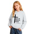 thumbnail image 1 of Byoo Toddler Boys Basic Hoodie Bible Verse Print Long Sleeve Pullover Hoodie Comfortable Soft Casual Tops, White, 1 of 5