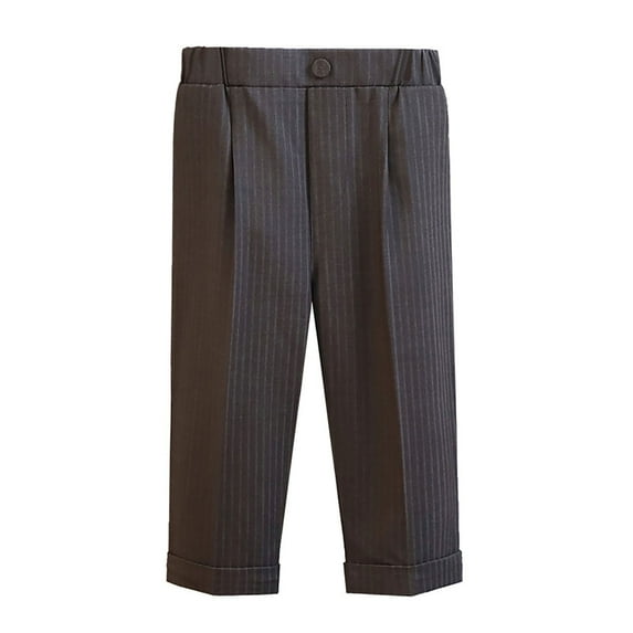 Byoo Toddler Boys' Dress Pants Formal High Rise Straight Fit Solid Color Suit Pants School Trousers for Kids