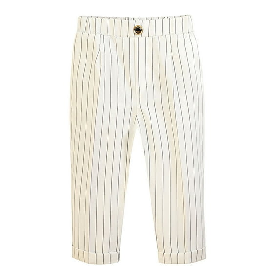 Byoo Toddler Boys' Dress Pants Formal High Rise Straight Fit Solid Color Suit Pants School Trousers for Kids