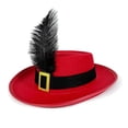 thumbnail image 1 of Byoo Toddler Boys Feather Decorated Top Hat Wide Brim Vintage Western Fashion Top Hats, 1 of 4
