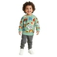 thumbnail image 1 of Byoo Toddler Boys Graphic Sweatshirt Animal Print Crew Neck Pullover Top Casual Sweatshirt, 1 of 7