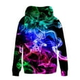 thumbnail image 1 of Byoo Toddler Boys Neon Smoke Print Hoodie Vibrant Long Sleeve Hoody Pullover Shirt Soft Active Loose Fit Top for Children, 1 of 2