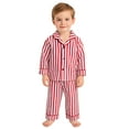thumbnail image 1 of Byoo Toddler Boys Pajama Set Stripe Button Down Shirt Lapel Collar Top Pants Sets Relaxed Comfy 2pc Sleepwear for Kid, 1 of 7