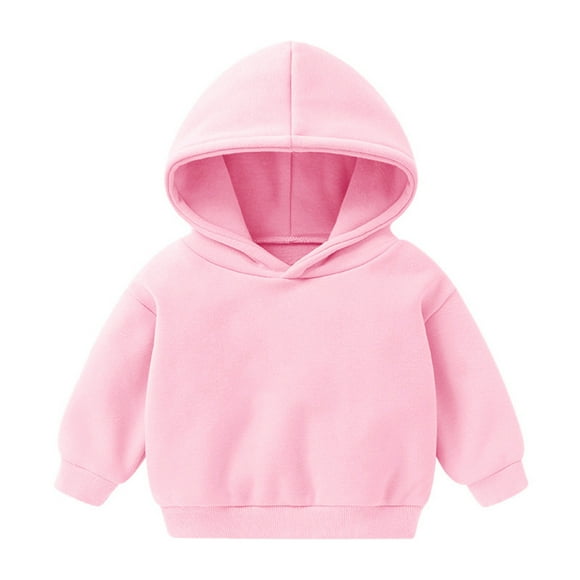 Toddler Boys Pullover Hoodie Fleece Soft Hooded Sweatshirt Solid Casual Pullover Top