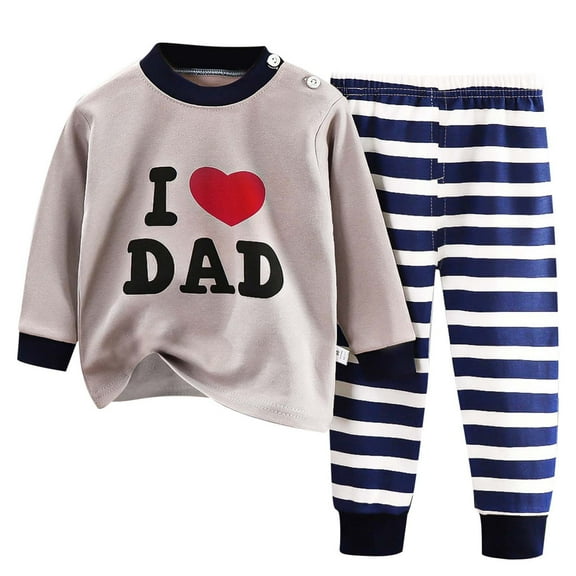 Byoo Toddler Boys Sleepwear Set Solid Color Long Sleeve Pullover Top Pants Warm Outfits Set Kids Soft Daily Children Outfit Set